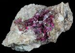 Roselite and Calcite Crystals on Matrix - Morocco #57145-2